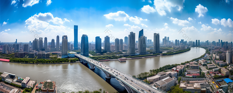 城市建筑蓝天白云清晰的摄影图高清的图片海报设计背景广告设计素材元素城市全景天空,高清,摄影图,摄影图片,图片大全,摄影图免费下载